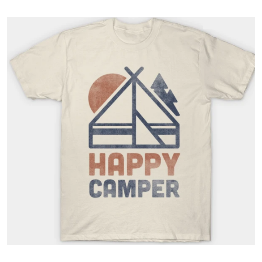 camping images on a shirt