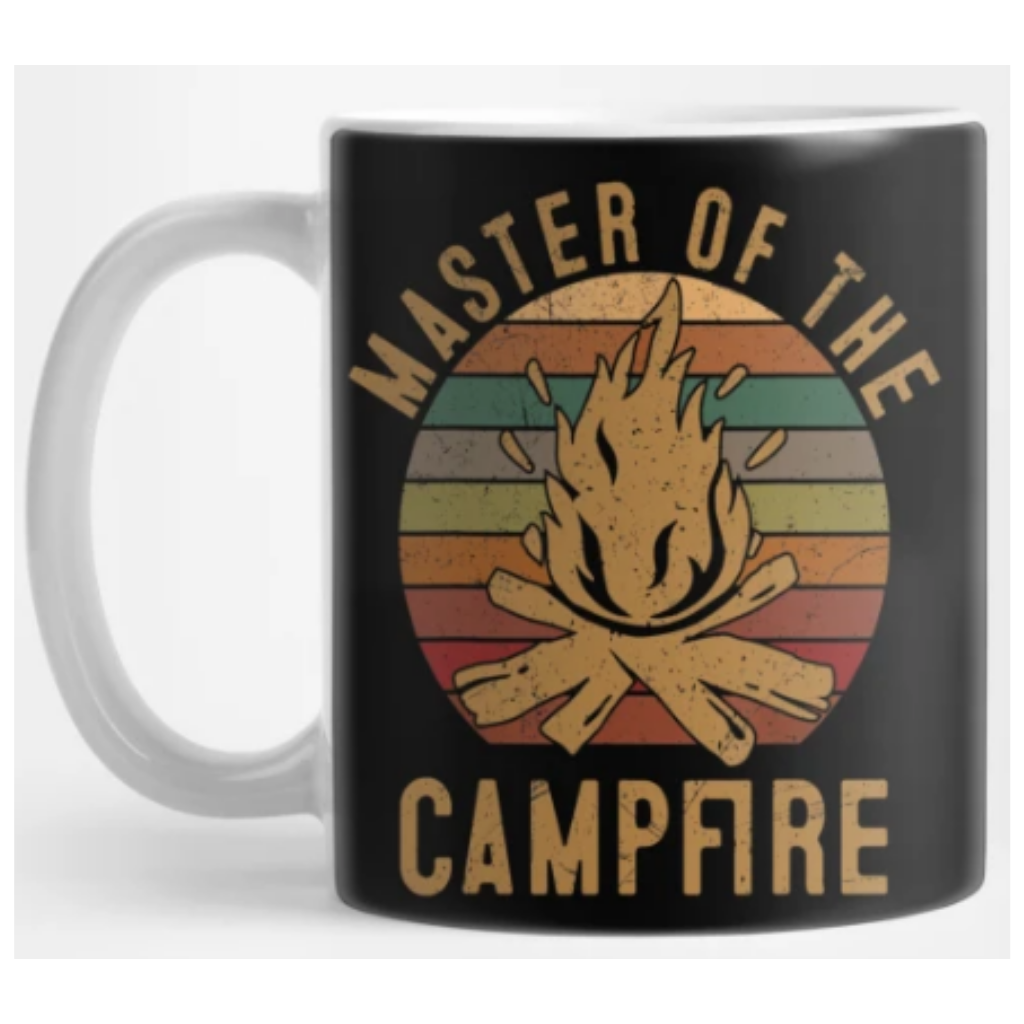 camping images on a mug